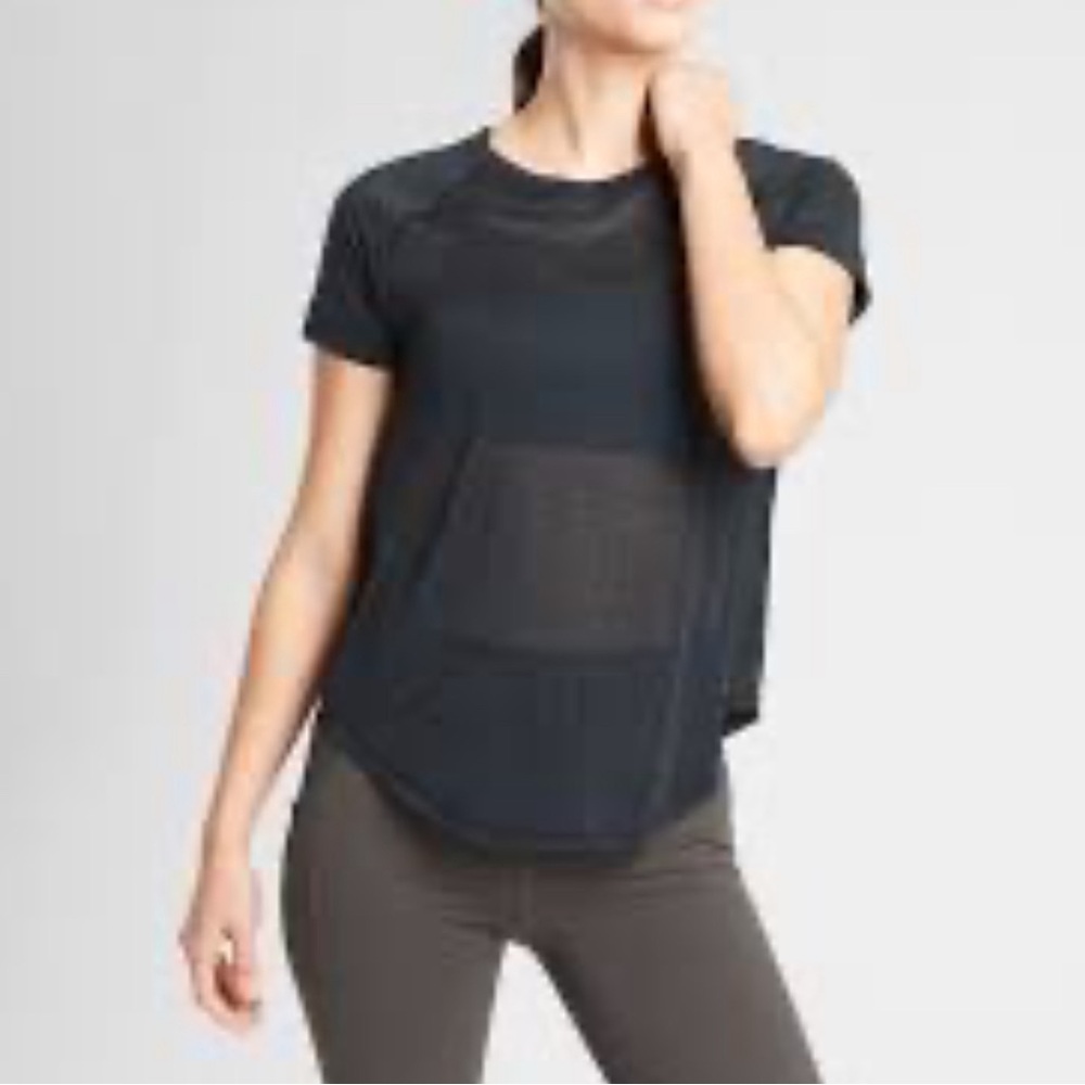 Athleta Black Vapor Tee Sz M